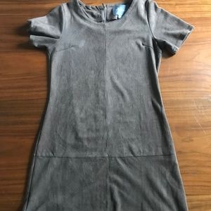 Paper Crane Brown Suede Dress